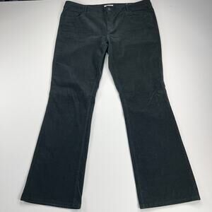 Made and Loved LOFT Chargoal Gray/Black Corduroy Curvy Boot Cut Jeans Size 18